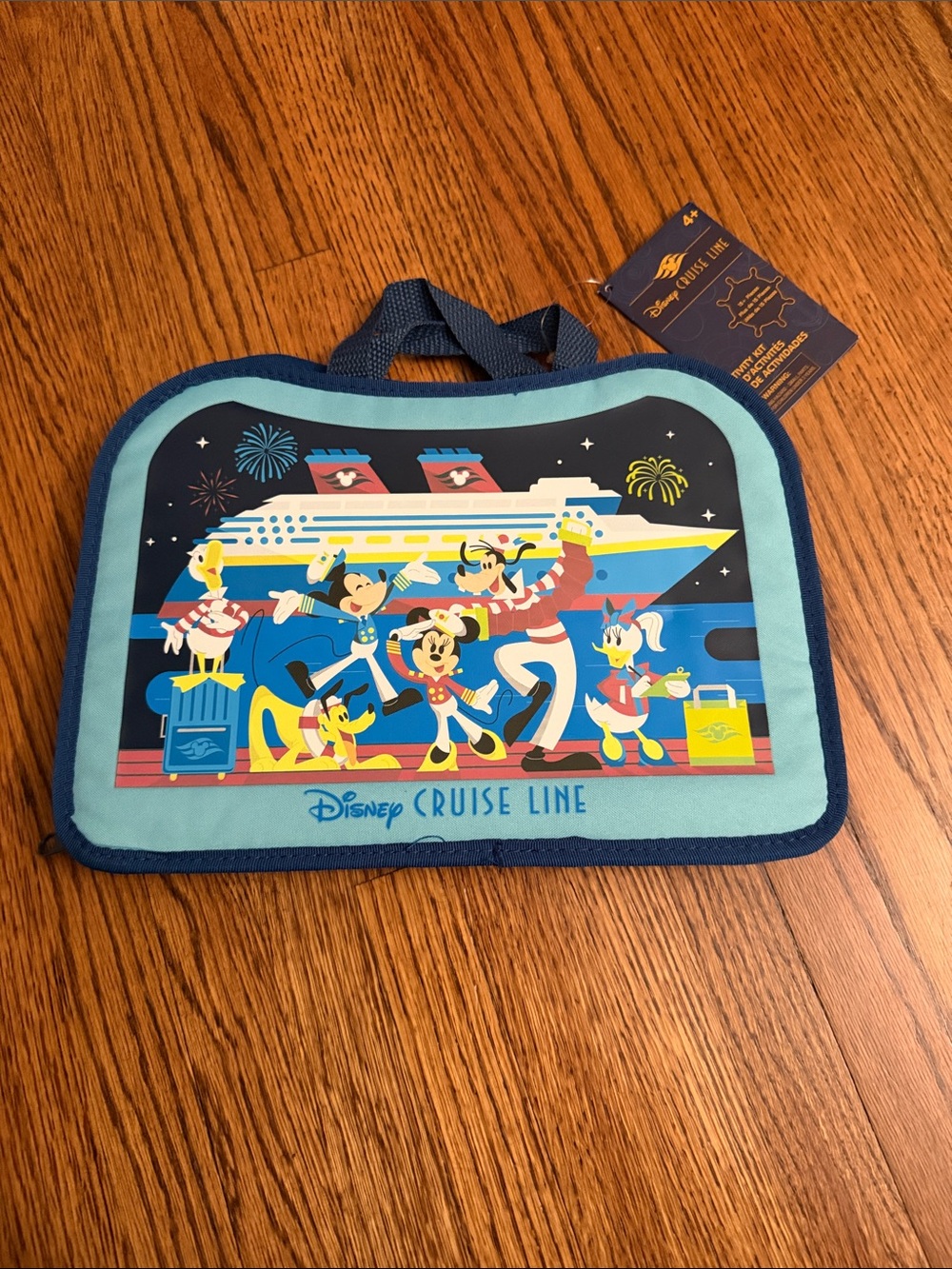 NWT Disney Cruise Line Kids Activity Kit Tote in Light Blue & Navy